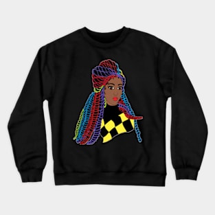 Natural Hair for Black Women Queen Twists 3 Crewneck Sweatshirt